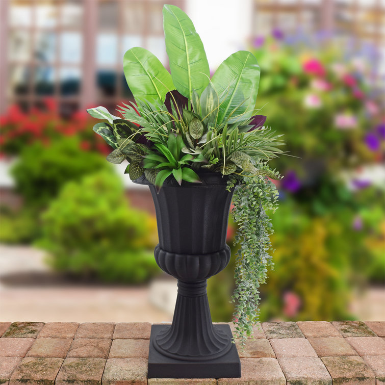 Arcadia Garden Products Plastic Urn Planter & Reviews Wayfair
